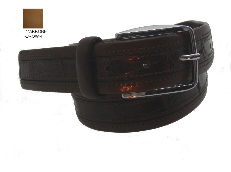 Cintura in pelle - marrone - mm35